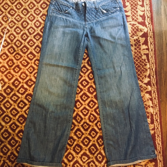 Wide leg indigo blue denim - Picture 2 of 7